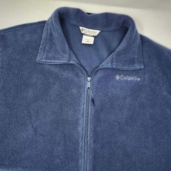 Columbia Men's Navy Blue Full Zip Fleece Vest XXL - Picture 10 of 10